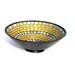 Golden yellow mustard home decor bowl with mirror pieces mosaic
