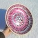 Platter large pink violet glass mosaic art home decor