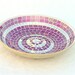 Platter large pink violet glass mosaic art home decor