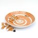 Platter large orange tangerine glass mosaic art modern home decor