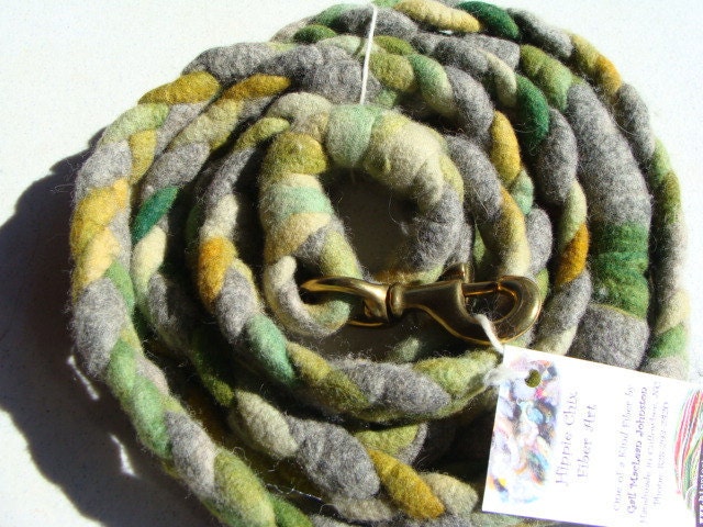 Hand Dyed Hand Felted Eco Friendly Dog Lead