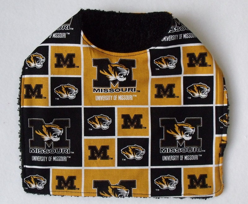 MU University of Missouri Mizzou baby Tiger logo bib boy or girl
