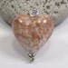 Venetian Glass Heart Pendant - White Sommerso with Swarovski Crystal and Sterling Silver