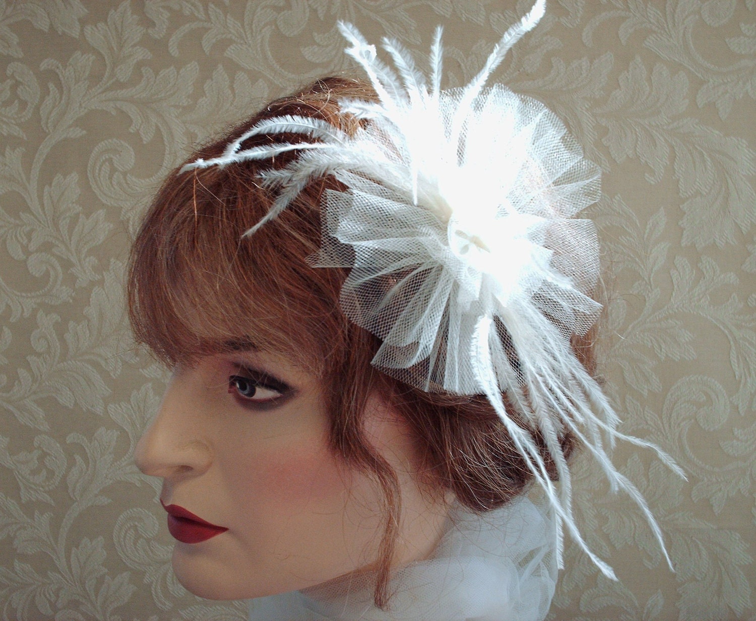 Coco Petite Fascinator, Hair Clip, Bridal Accessories, Bridesmaids Hair Accessories, Dance Costume,  Feather Fascinator, Weddings,