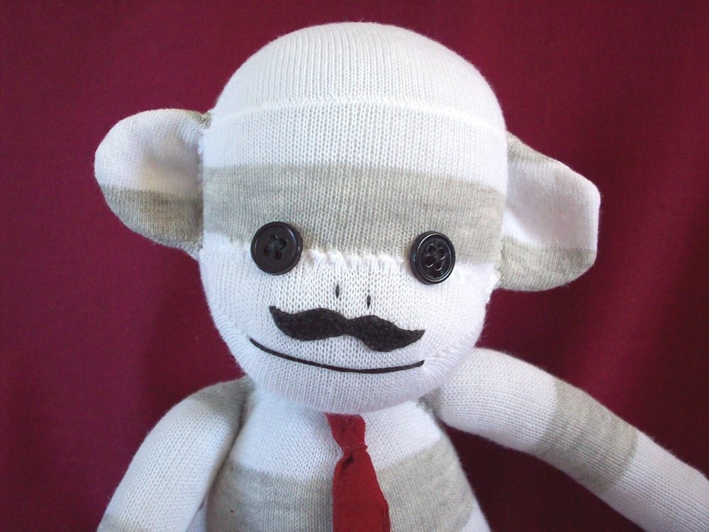 A Sock Monkey with a Mustache- Gomez
