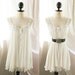 Pure Linen Ivory Heavenly Soft White Secret Garden Elves Morning Dew Pale Romantic Dreamy Peaceful Chiffon Flowy Delicate Dress