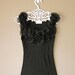 Marie Antoinette Romantic Black Rosette Tunic Top Ethereal Dark Angel Classy Whimsical Ballerina Tank