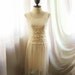 Romantic Victorian Cream Lace Bohemian Dress Chantilly French Dreamy Misty Country Rustic Whimsical Fantasy Jardin Long Dress