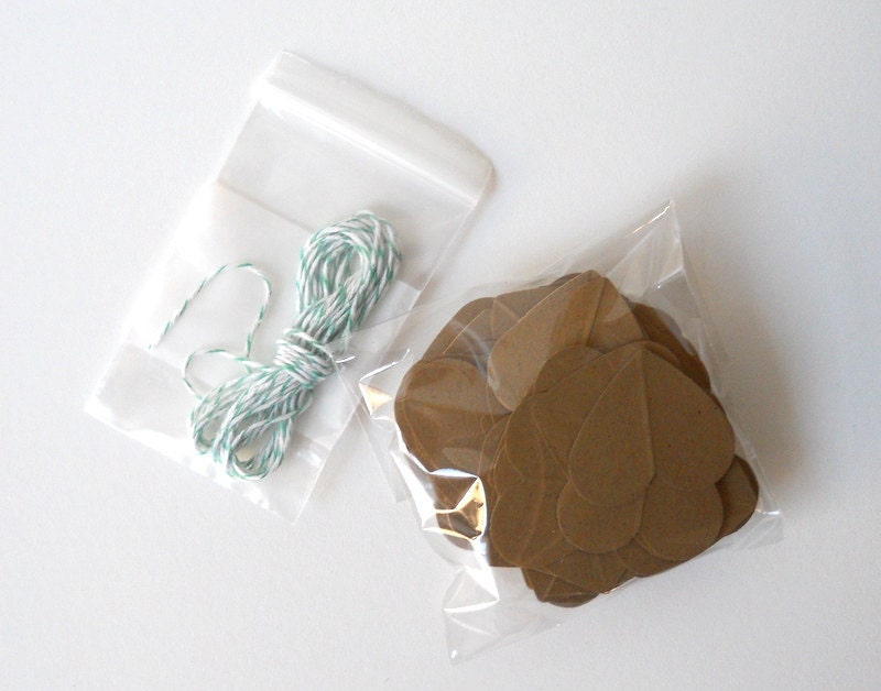 DIY Garland Kit, 3D Hearts, 6 ft. - Wedding, Party, Event, Decoration, Cute, Kraft Paper, Baker's Twine, Simple, Do It Yourself