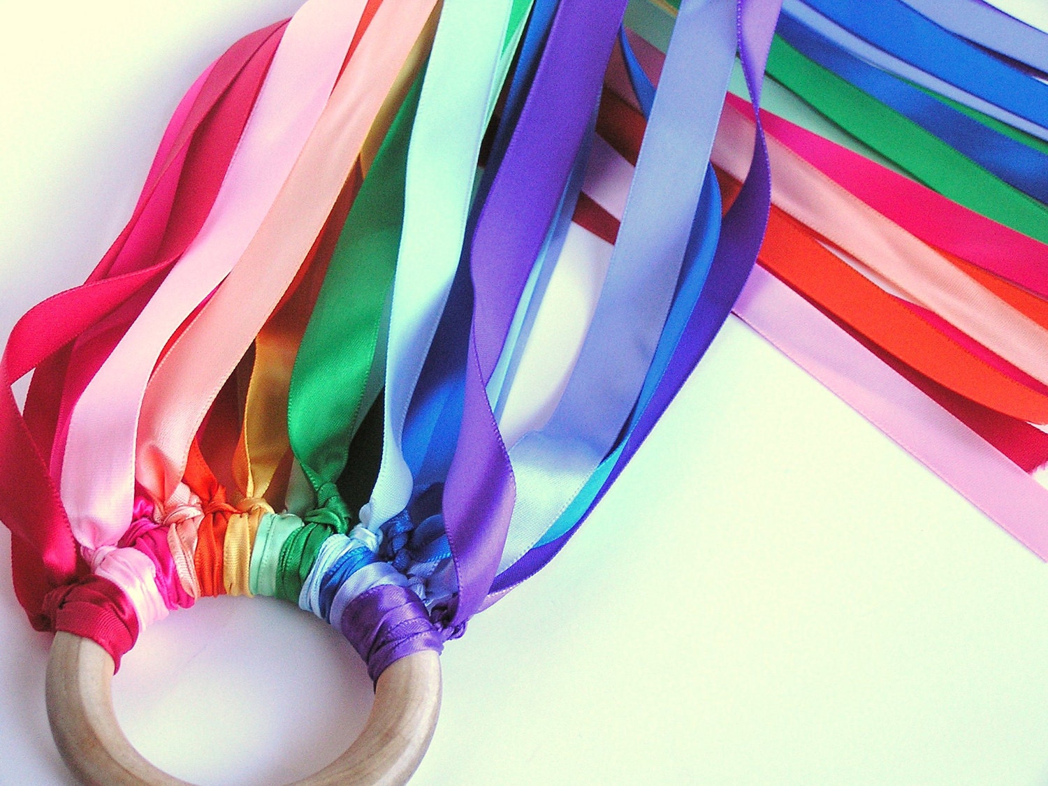 Wooden -Waldorf- Kids -Toy-Natural Wood- FLY ME Hand Kite- Over the Rainbow-  Waldorf Toy