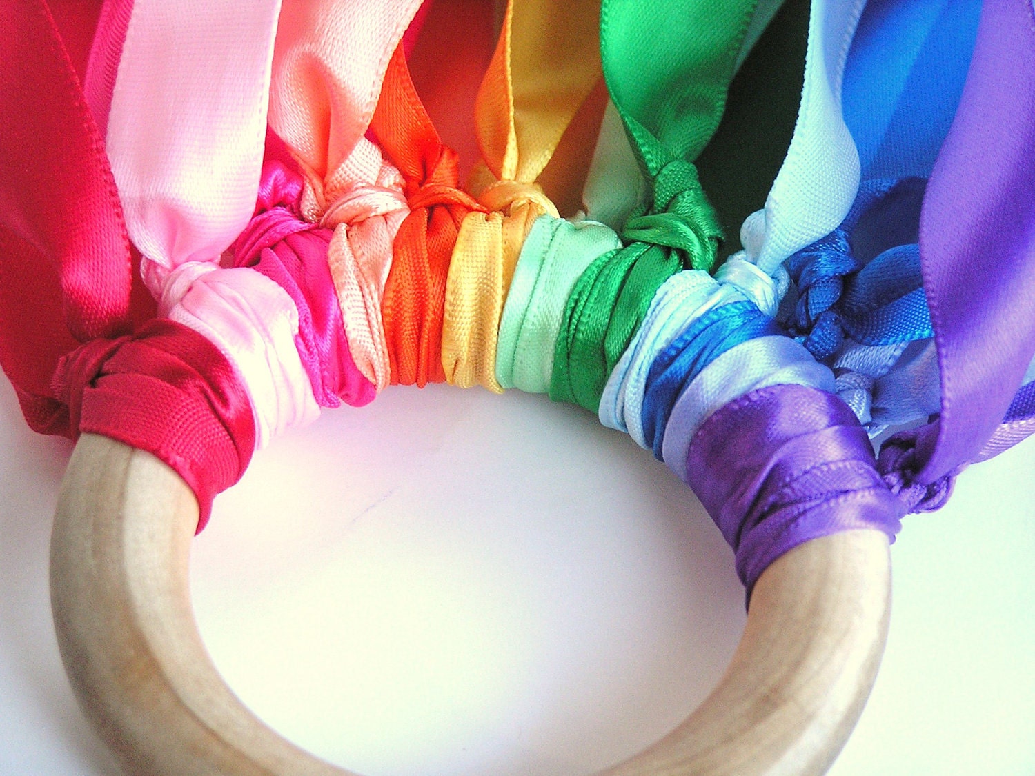 Wooden -Waldorf- Kids -Toy-Natural Wood- FLY ME Hand Kite- Over the Rainbow-  Waldorf Toy