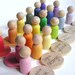 Montessori -Waldorf- Educational -RAINBOW WHEEL - Matching Wood Toy