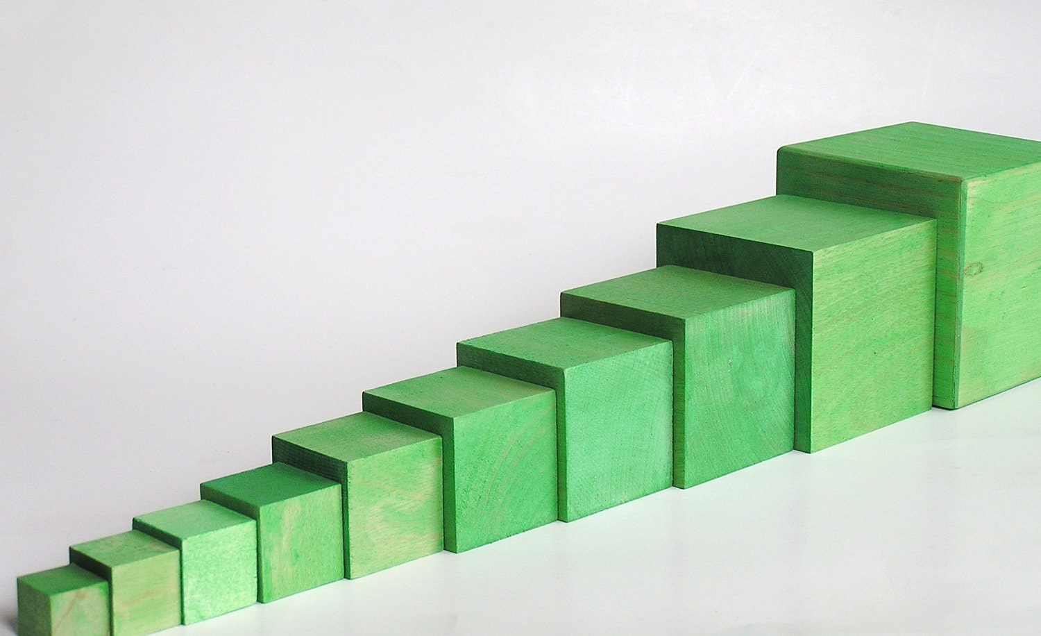 Eco- Friendly-Toddler- Stacking Toy-Wooden -Waldorf- Kids -Toy-The Green Tower- A Montessori Inspired Educational Wood Toy- Building- Math