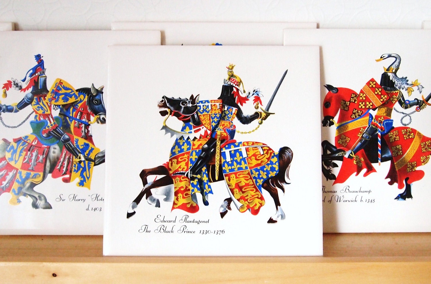 Medieval Knight Tiles Set of 6