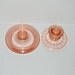 PInk Glass Candle Pair