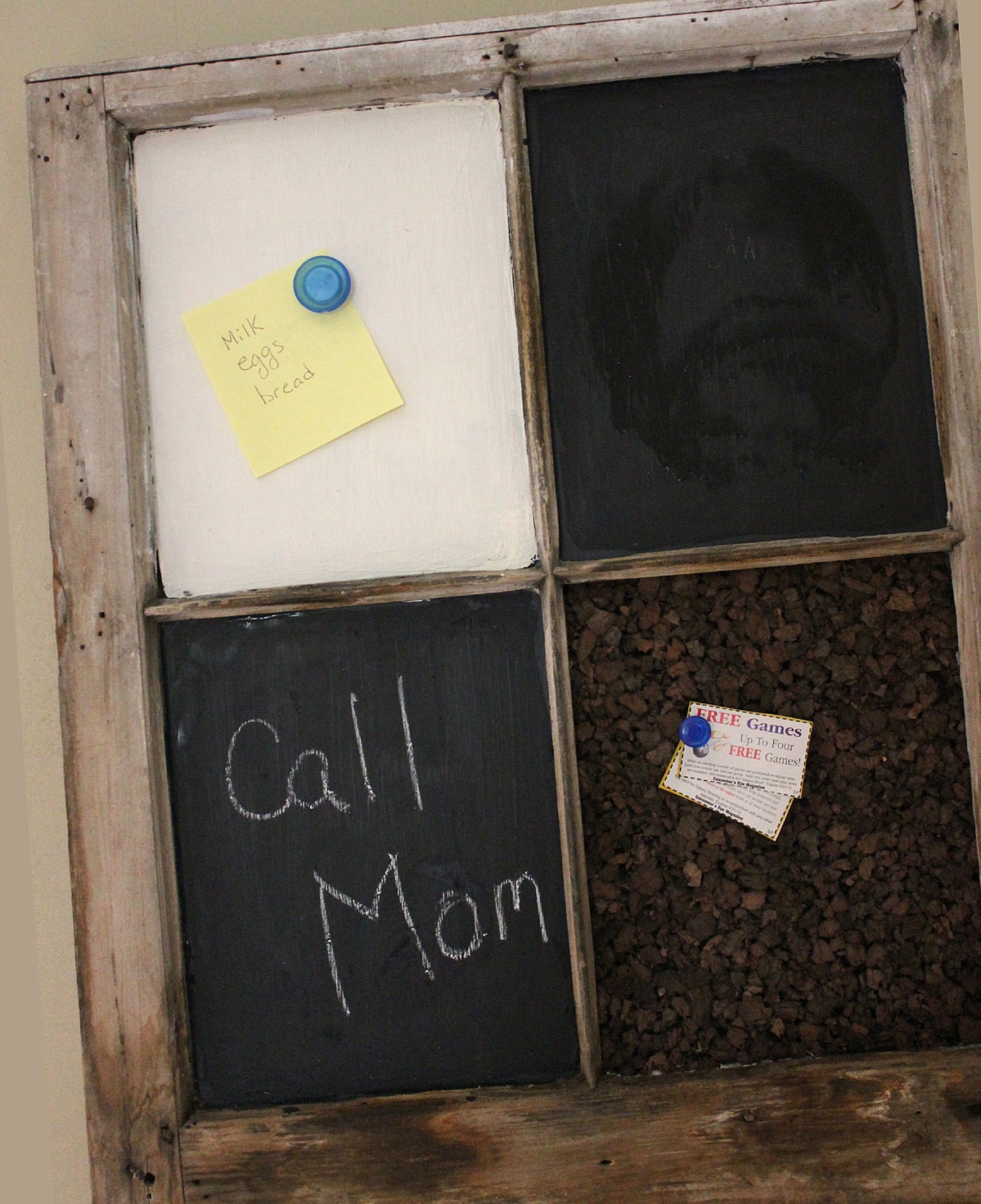 Chalkboard, Corkboard, Magnet Window - memo board