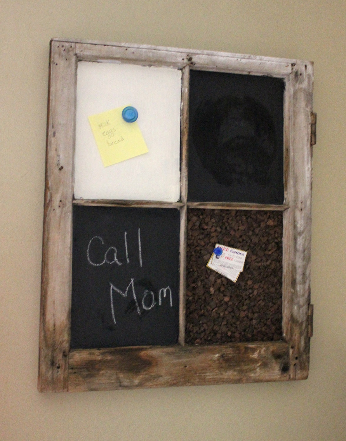 Chalkboard, Corkboard, Magnet Window - memo board