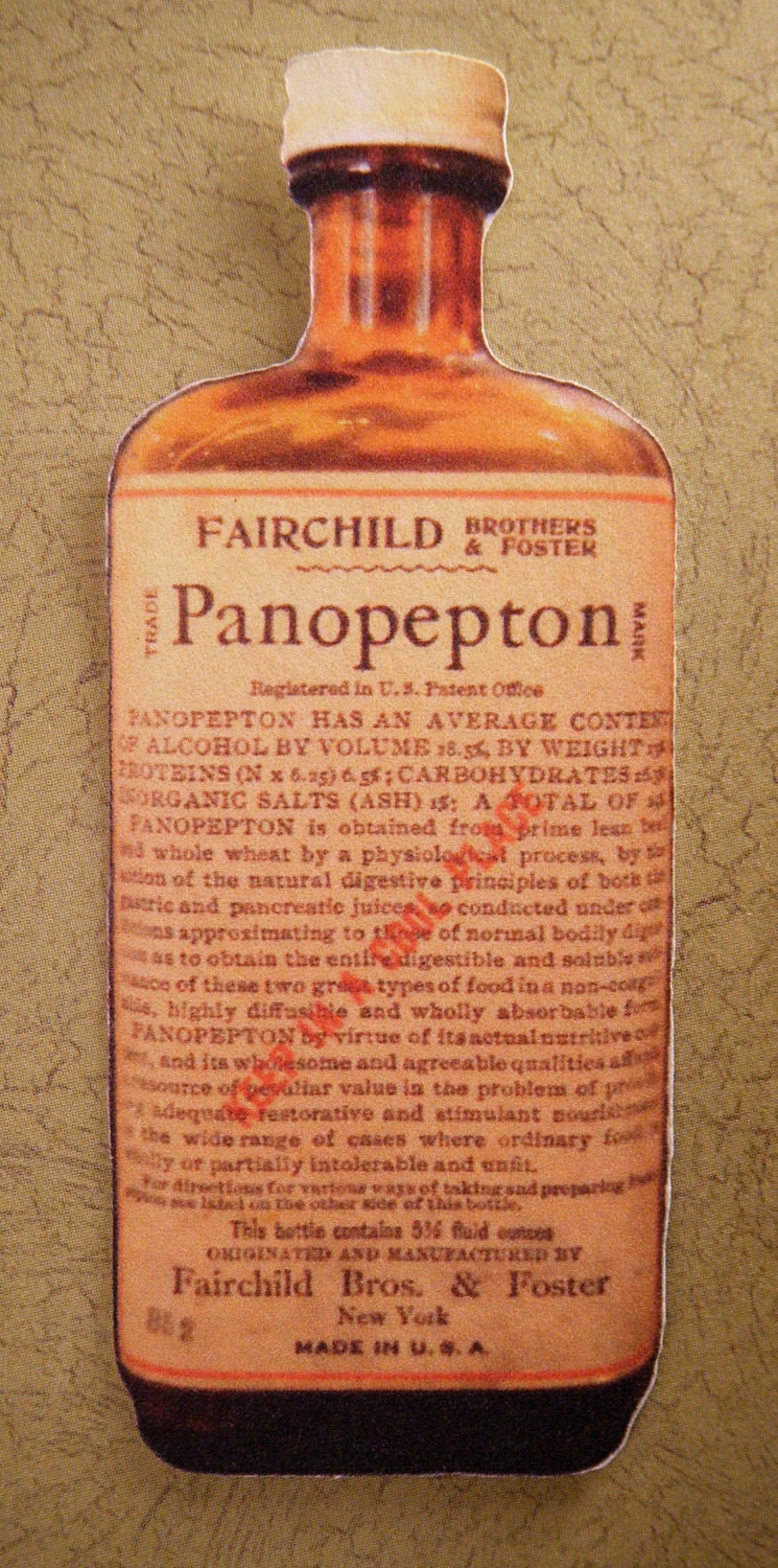 Vintage Panopepton Bottle Image Cutout