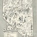 Nevada Map ORIGINAL Vintage 1950s Picture Map - 1950s Fun - Delightfully amusing ~ Fun & Charming