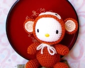 Amigurumi  Pattern - Zodiac Monkey Kitty - Crochet amigurumi doll tutorial PDF