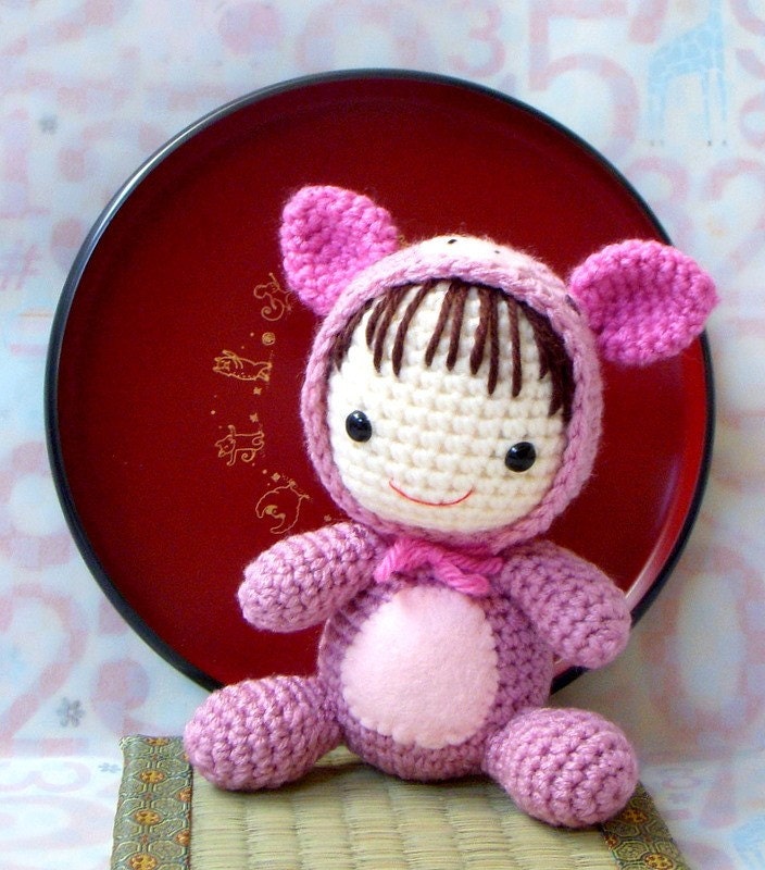 Crochet Amigurumi Pattern - Zodiac Pig Baby - amigurumi doll tutorial PDF