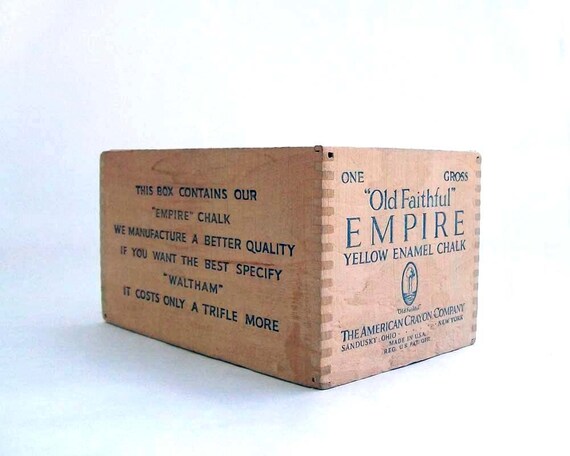 Vintage School Supplies Wooden Chalk Box by GhostsofGrandma