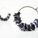 Striped Earrings Gray White Modern Eco Friendly Jewelery by TrashN2Tees