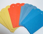 Blank Craft Tags Repurposed Sturdy  Set of 12 - Round Top