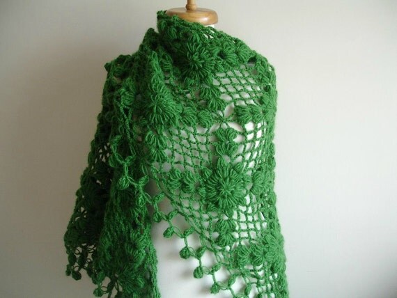 Emerald Green Shawl, St Patricks Day, Fall Fashion  ,  Under 75, Mothers day Gift, Mohair