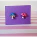 Woodland Short Mushroom Post Earrings - mishmash because that is what happens in nature
