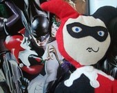 The Joker's partner in crime, Harley Quinn soft action figure doll from Batman