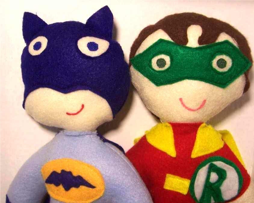 batman and robin crime fighting set of two soft action figures