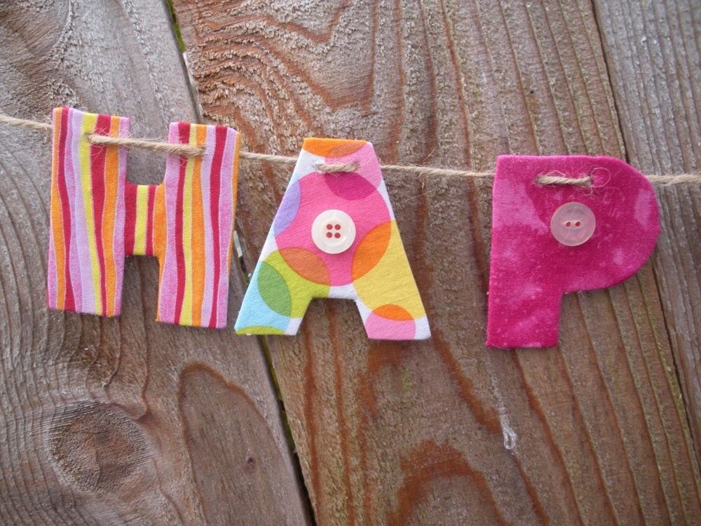 Happy Birthday banner - Eco Friendly Garland, baby shower decorations
