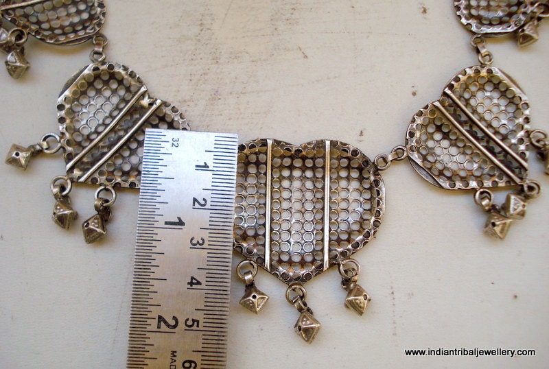 traditional design silver necklace choker handmade jewelry tribal bellydance
