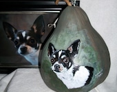 Pet Portraits Custom Order Hand  Painted on a Gourd or a Gourd Birdhouse Any Breed Dog Or Cat Or Horse
