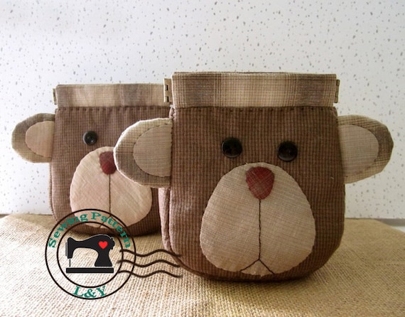 Little Bear Flexible Frame Coin Purse PDF Sewing by LYPatterns