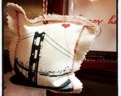 Heart in San Francisco Fabric Ornament with Free Shipping