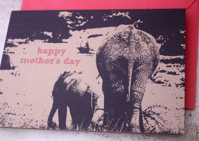 Happy Mother's Day Elephants note card