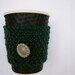 Coffee Cozy, Coffee Sleeve, Gift Bag, Handknit Cozy, Coffee Cosy, Knit Bag