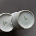 ON SALE Set of Two Matte Porcelain Vases with Woodgrain Relief by Hutschenreuther