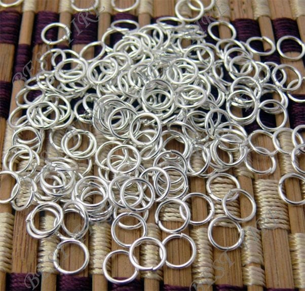 200pcs of Silver Tone  Open Jump ring 6mm