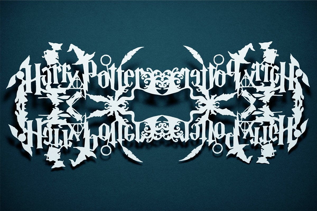 items-similar-to-harry-potter-snowflake-paper-cut-4-5x10-5-cardstock-silver-on-etsy