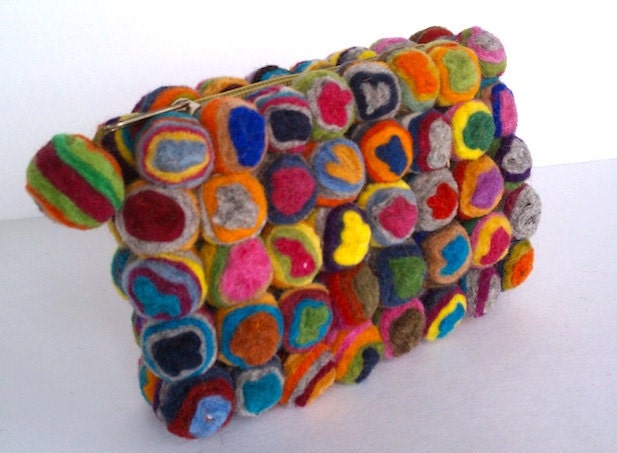 Swirly Pop Purse unique beautiful yellow fun colorful clutch purse