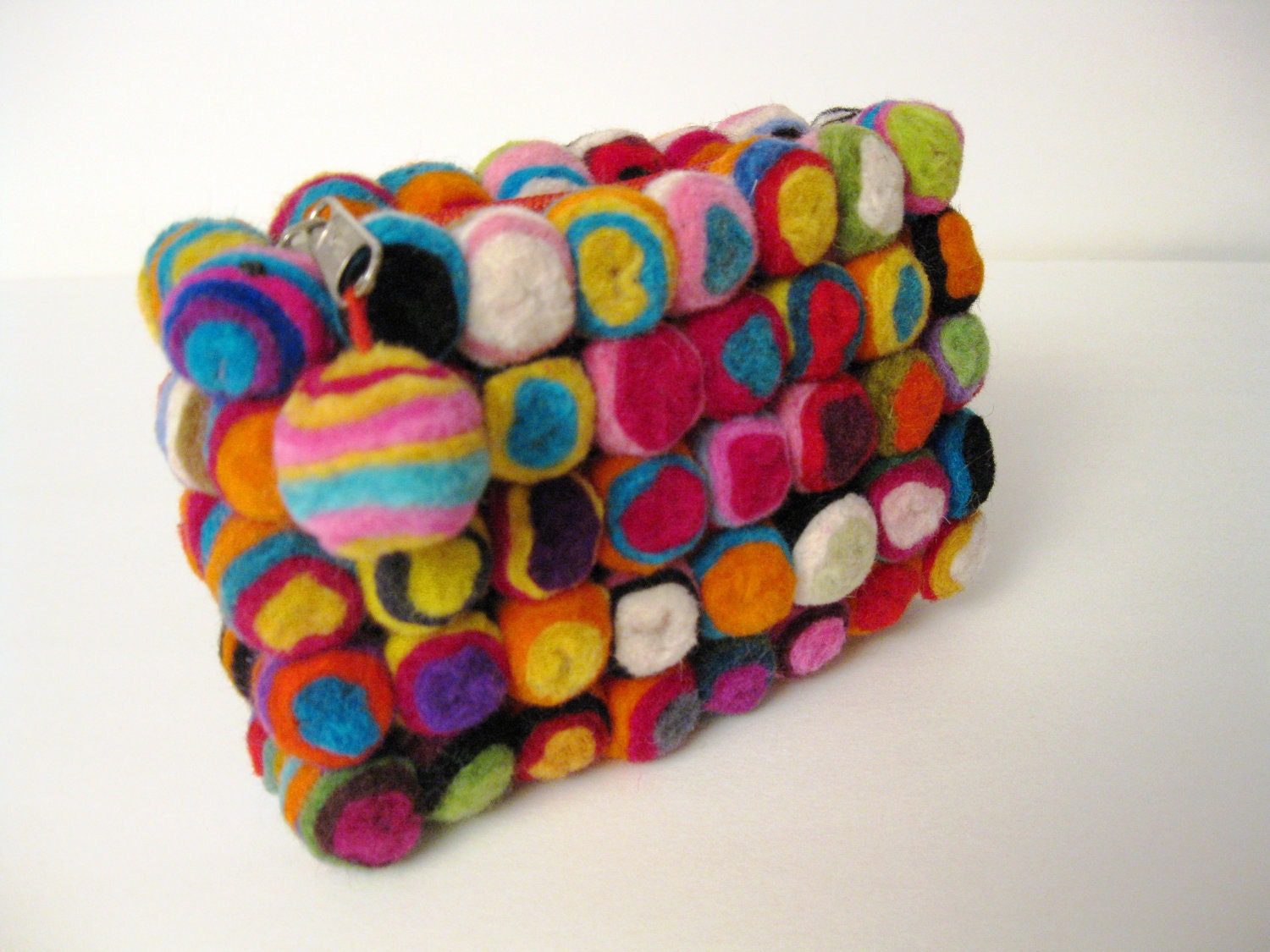 Swirly Pop yummi Purse unique beautiful yellow fun colorful clutch purse