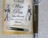 Walnut Pen with Civil War bullets