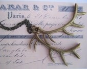 Brass Antlers Necklace - CharmsCityCompany