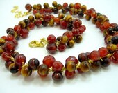 Carnelian, tiger eye necklace