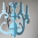 Reserved for pollyjean1975 - Painted Cardboard Chandelier, Pick Your Color, Laser Cut Silhouette by Seequin on Etsy