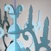 Reserved for pollyjean1975 - Painted Cardboard Chandelier, Pick Your Color, Laser Cut Silhouette by Seequin on Etsy