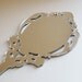 Hand Mirror - Laser Cut Acrylic Vanity / Bathroom Looking Glass - black